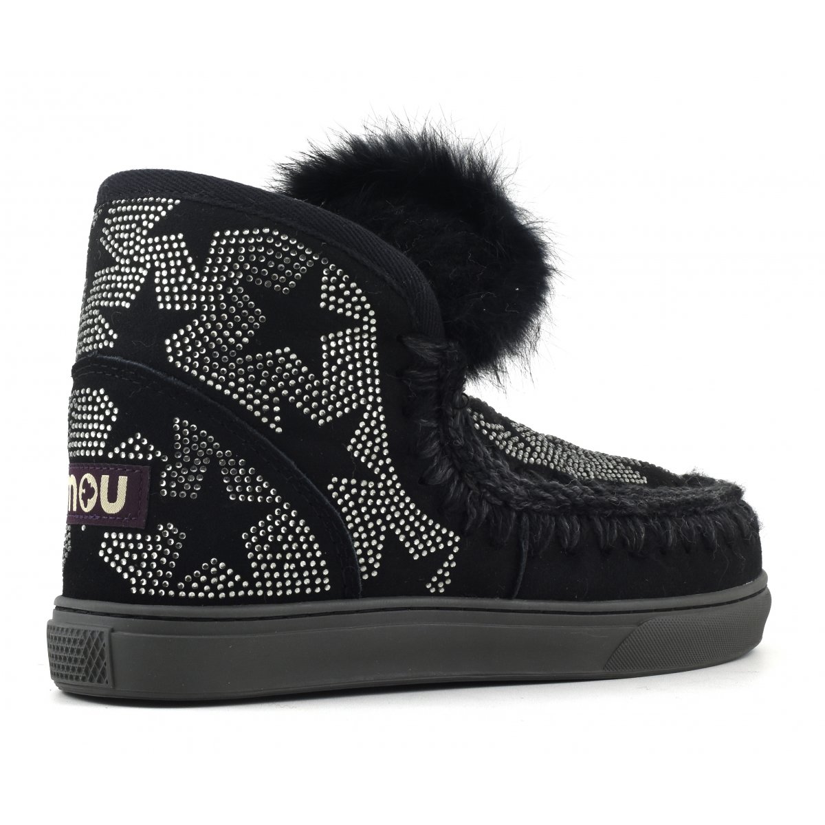 Eskimo sneaker hotfix stars pattern & fur trim BKBK img 3