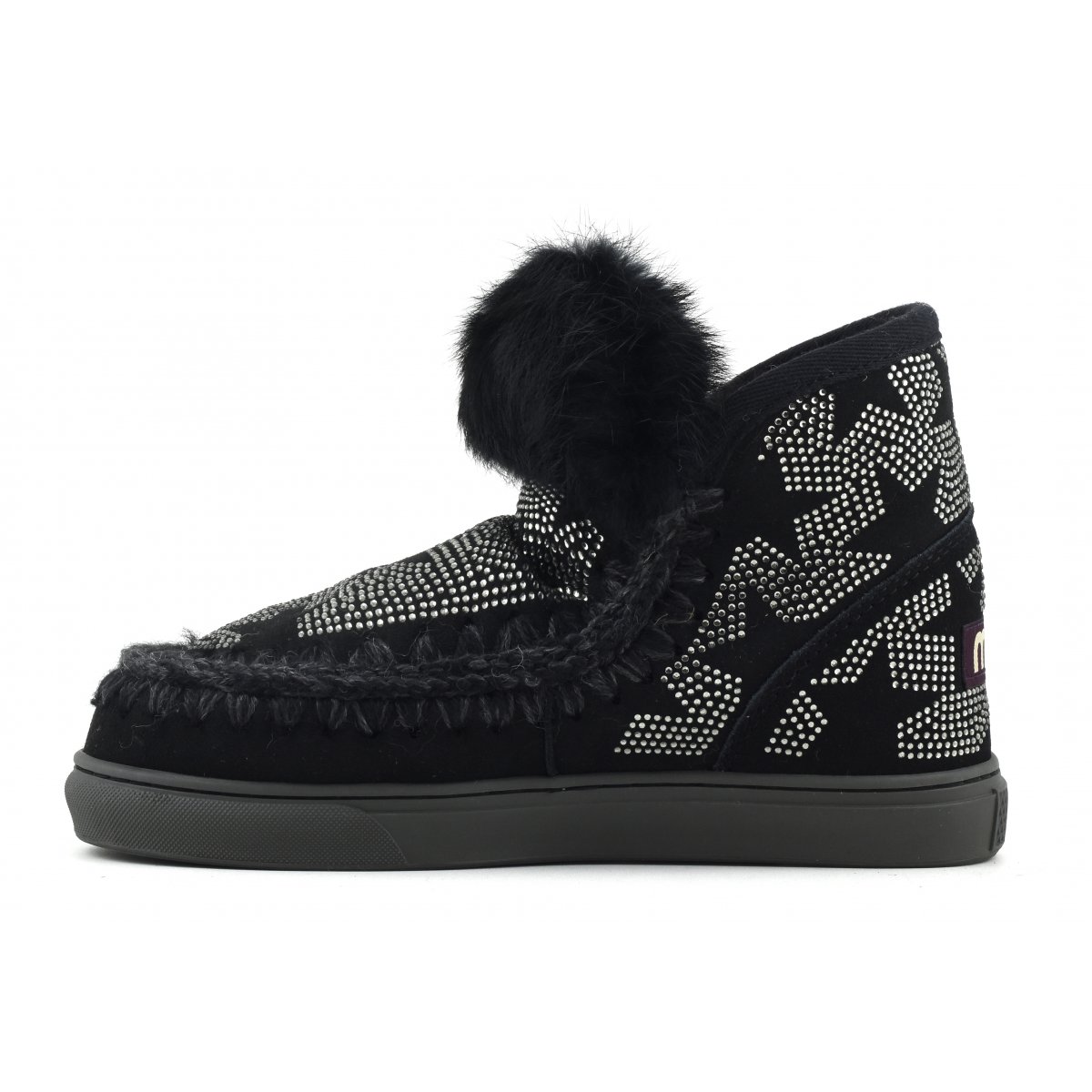 Eskimo sneaker hotfix stars pattern & fur trim BKBK img 5
