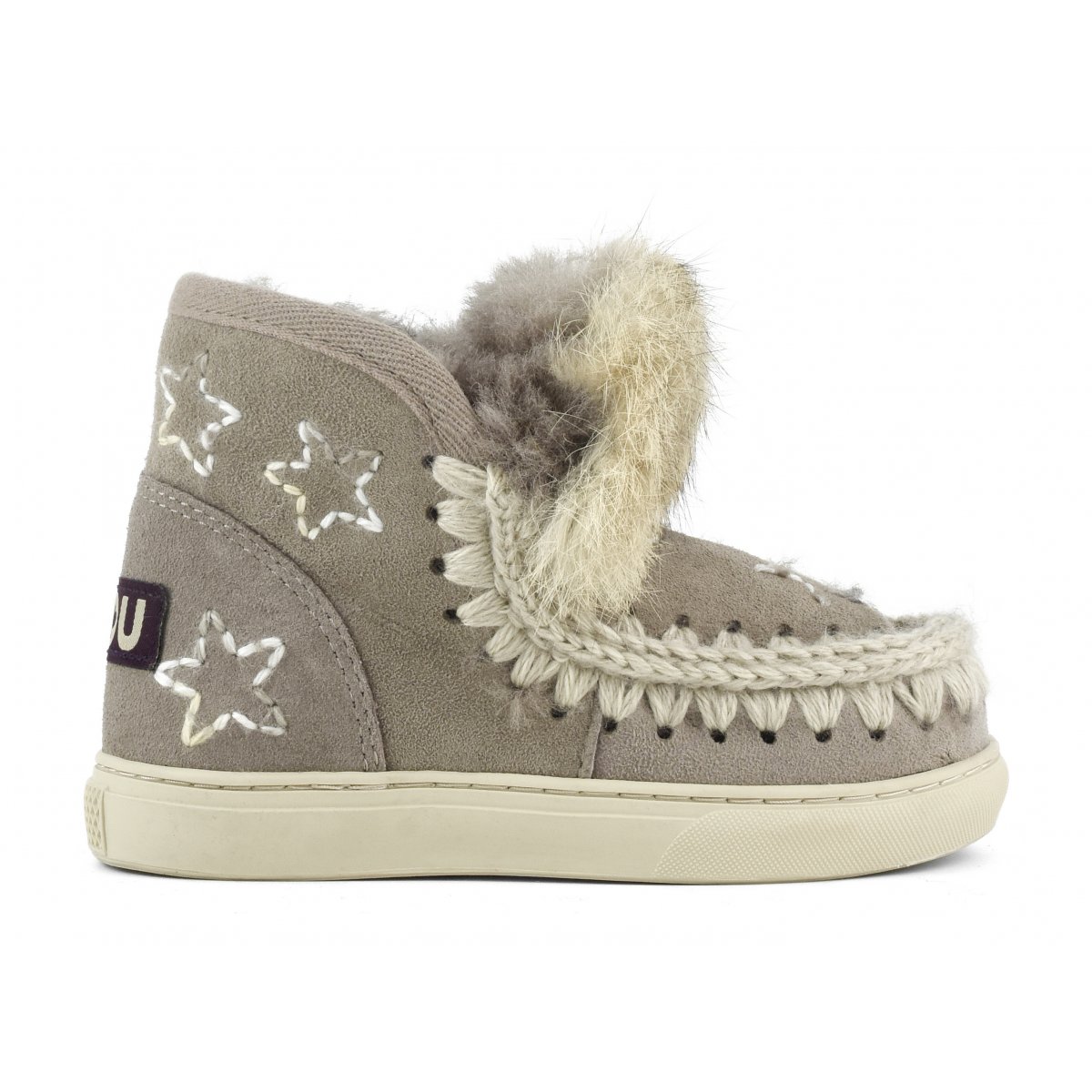Eskimo sneaker kids wool stars & fur trim ELGRY img 1