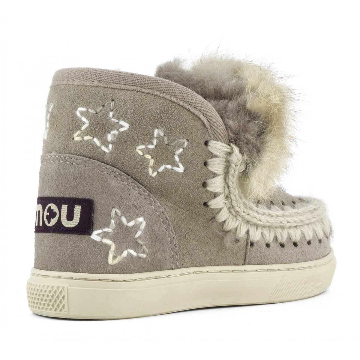 Eskimo sneaker kids wool stars & fur trim ELGRY img 3