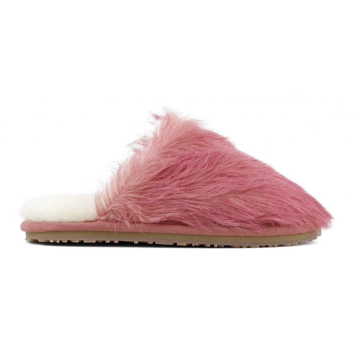 Closed Toe long hair ponyskin fur slipper LHPFUX img 1