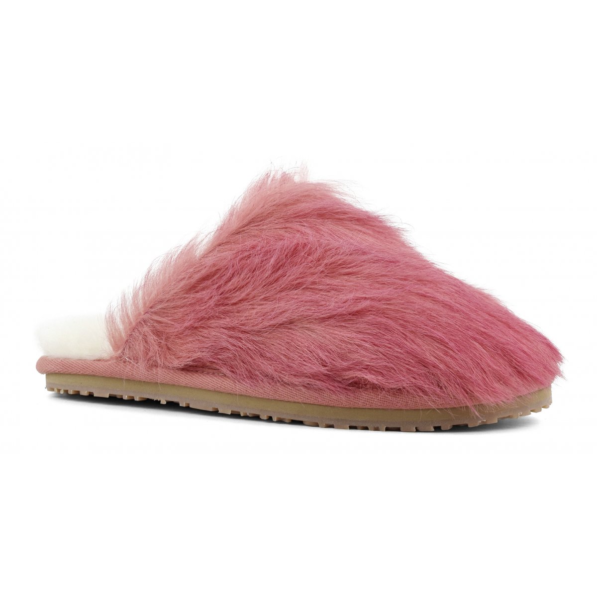 Closed Toe long hair ponyskin fur slipper LHPFUX img 2
