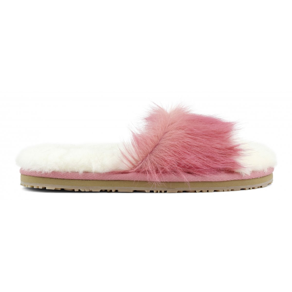 Long hair ponyskin fur slide slipper LHPFUX img 1