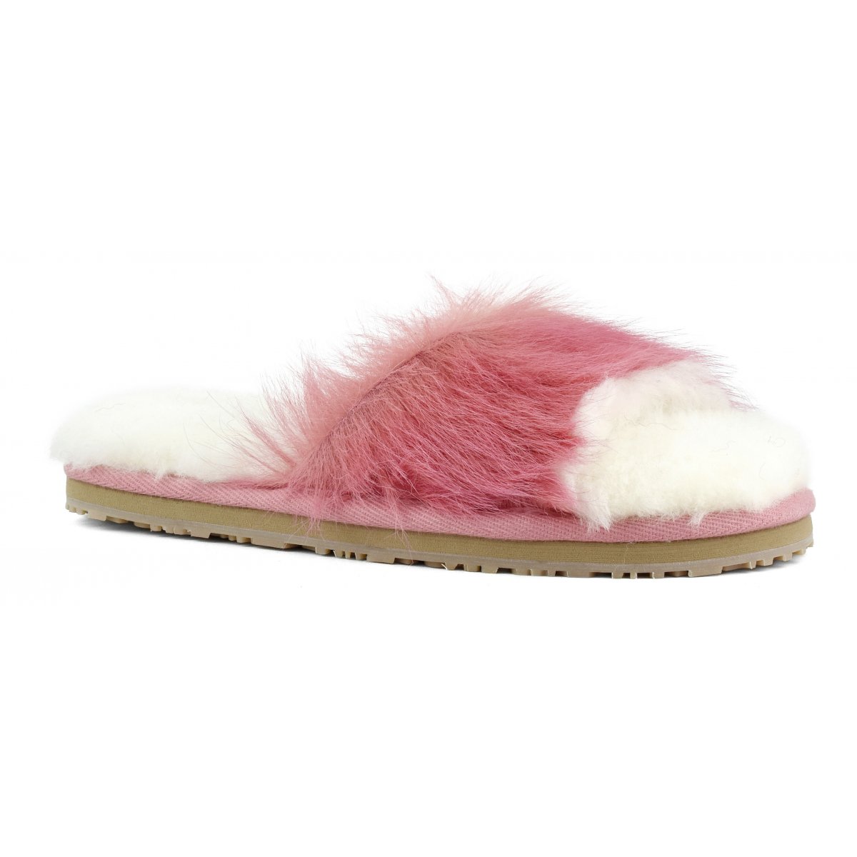 Long hair ponyskin fur slide slipper LHPFUX img 2