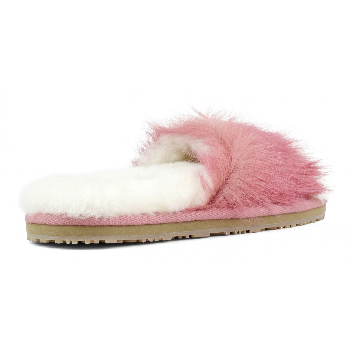 Long hair ponyskin fur slide slipper LHPFUX img 3