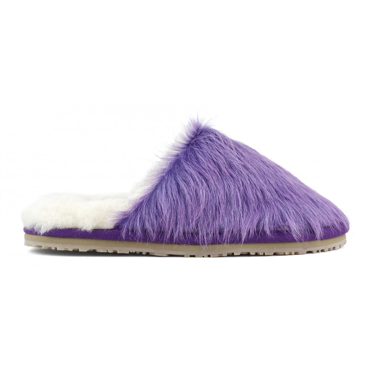Closed Toe long hair ponyskin fur slipper LHPPUR img 1