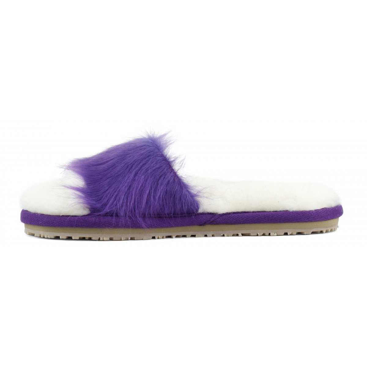 Long hair ponyskin fur slide slipper LHPPUR img 5