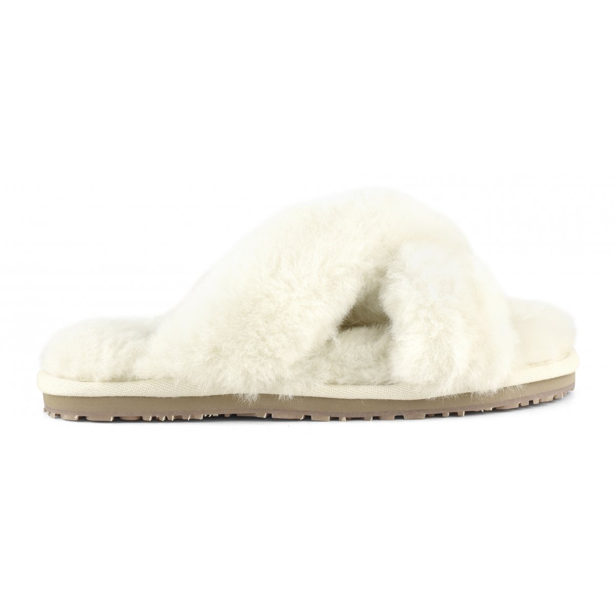 Criss-cross fur slide slipper VAN img 1