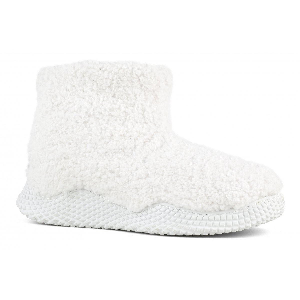 ECO SOLE SLIP-ON BOOTIE IN TEXTILE FELT TALL WHI img 2