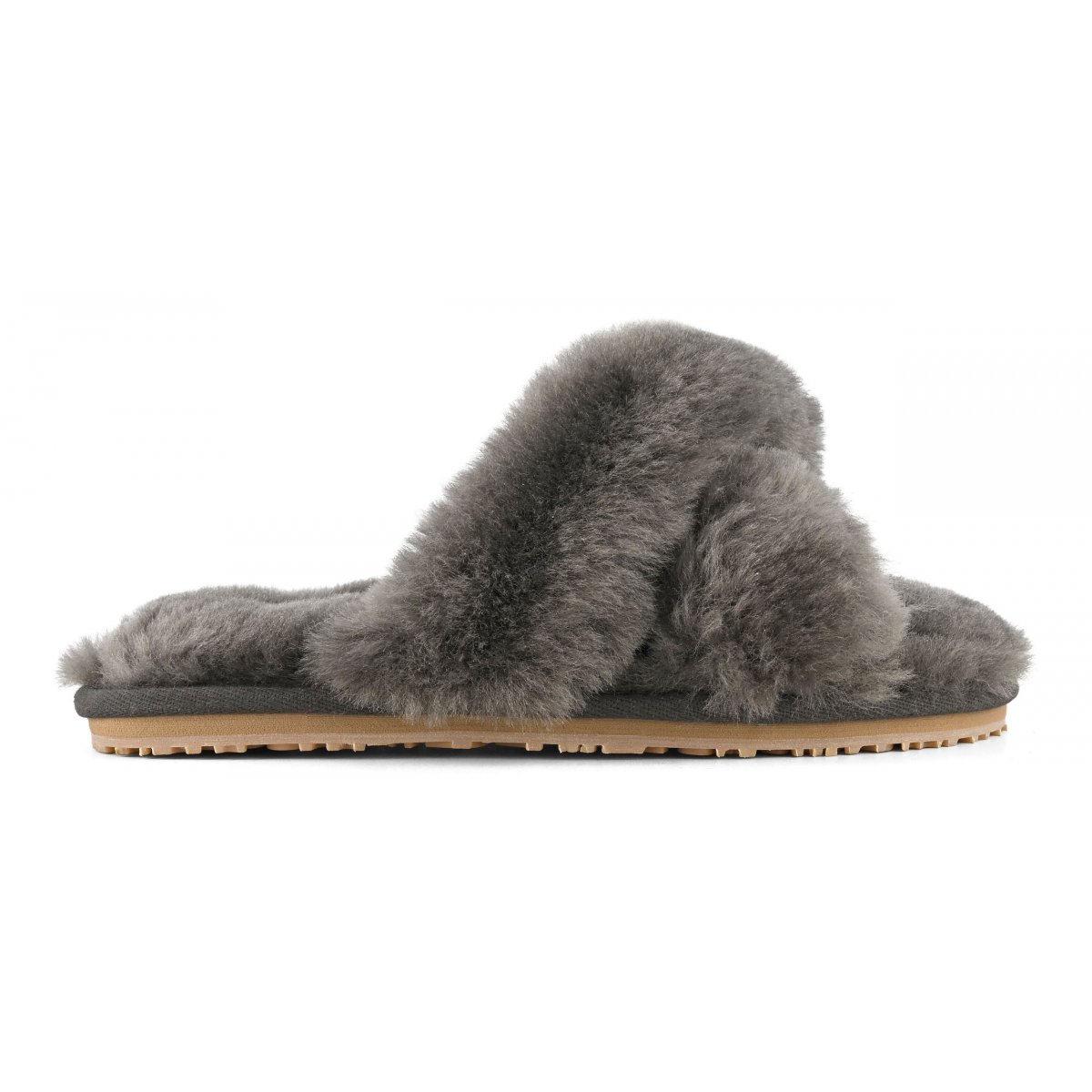 Criss-cross fur slide slipper CHA img 1