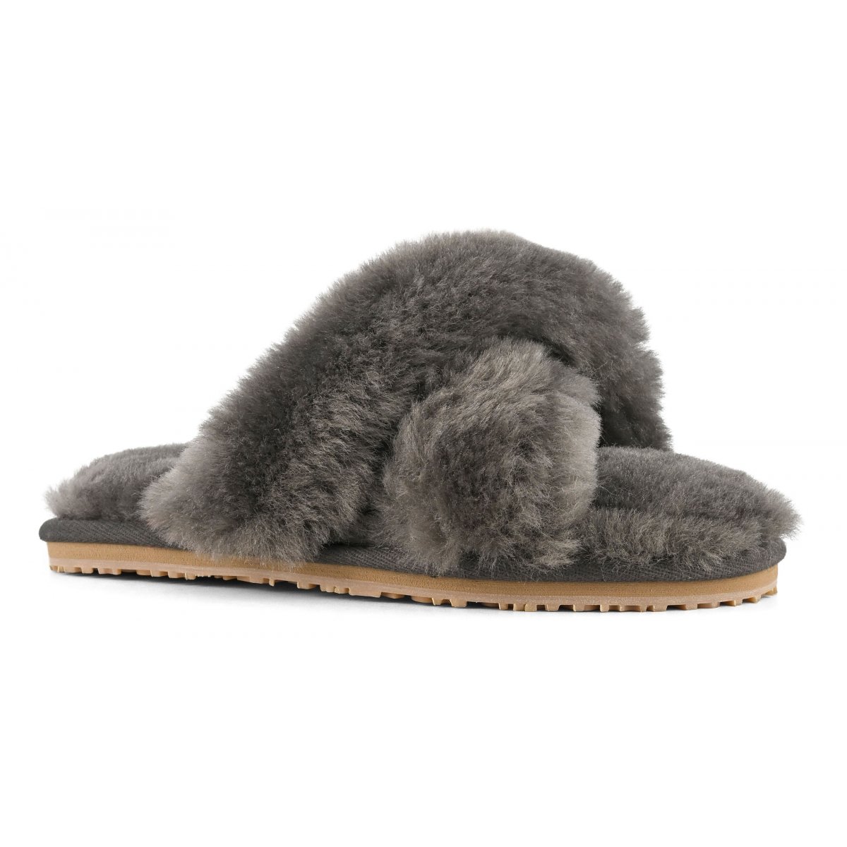 Criss-cross fur slide slipper CHA img 2