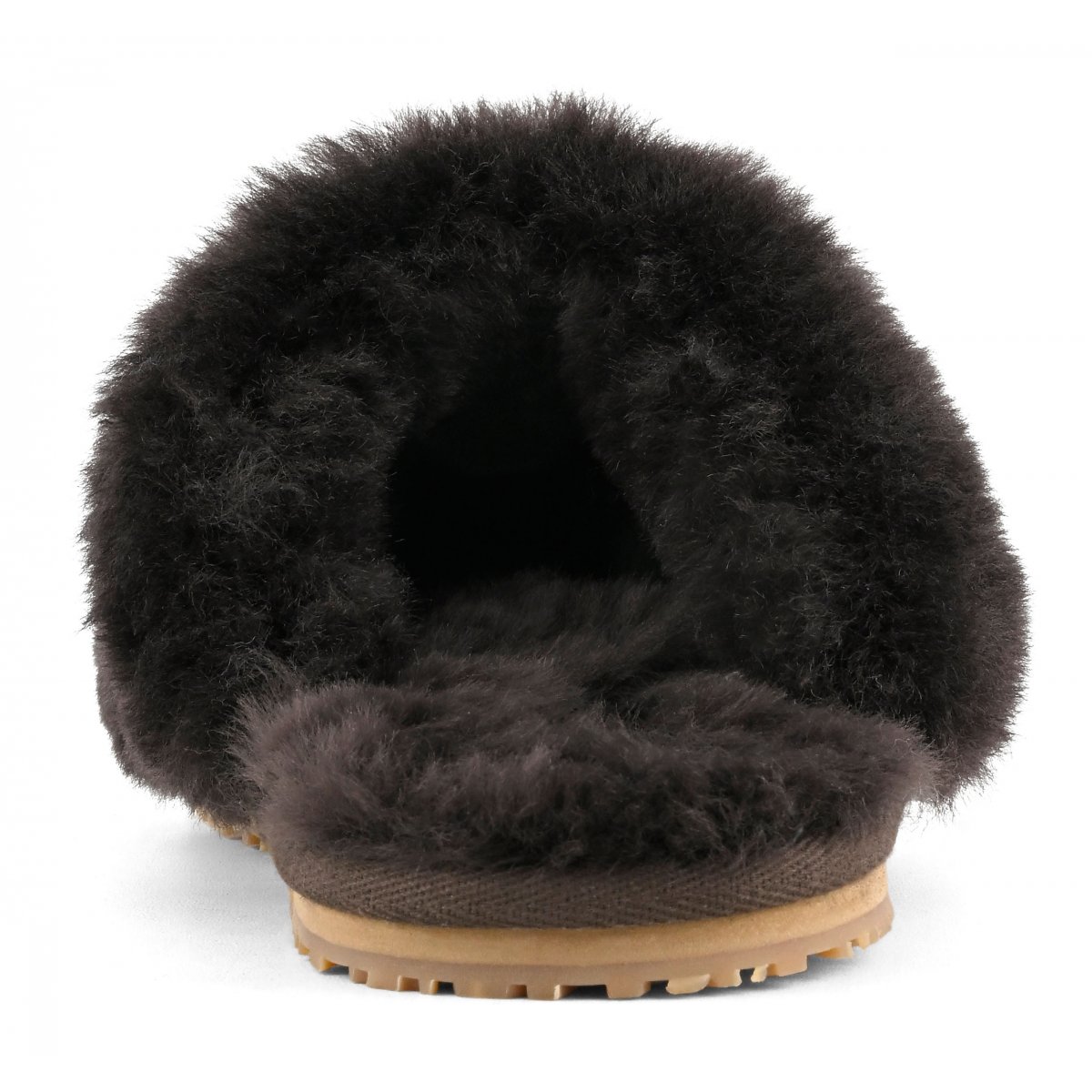 Closed Toe sheepskin fur slipper MOCHA img 4