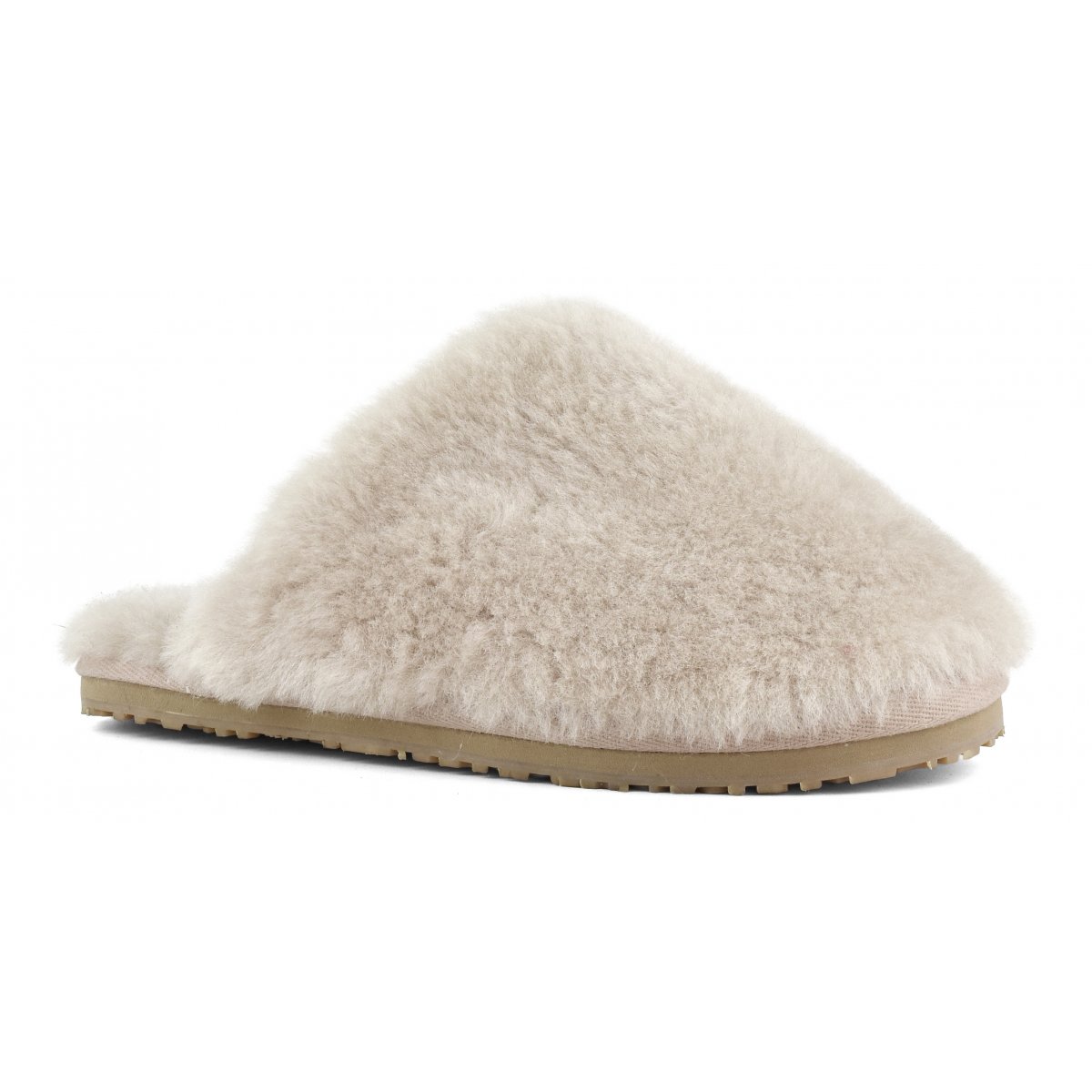 Closed Toe sheepskin fur slipper SAND img 2