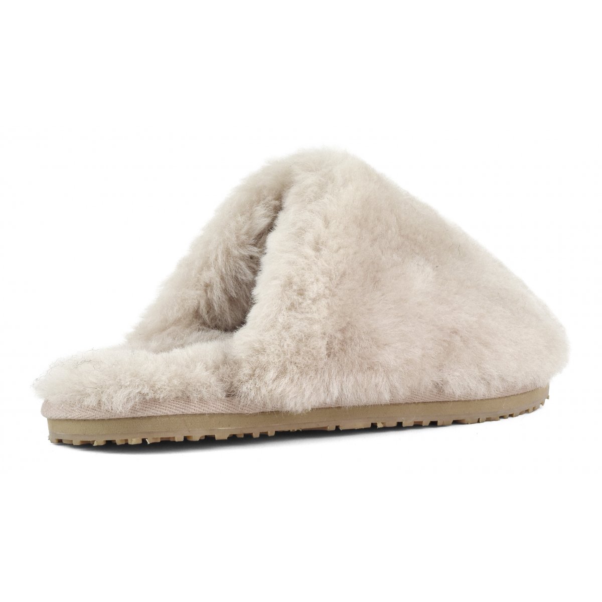 Closed Toe sheepskin fur slipper SAND img 3