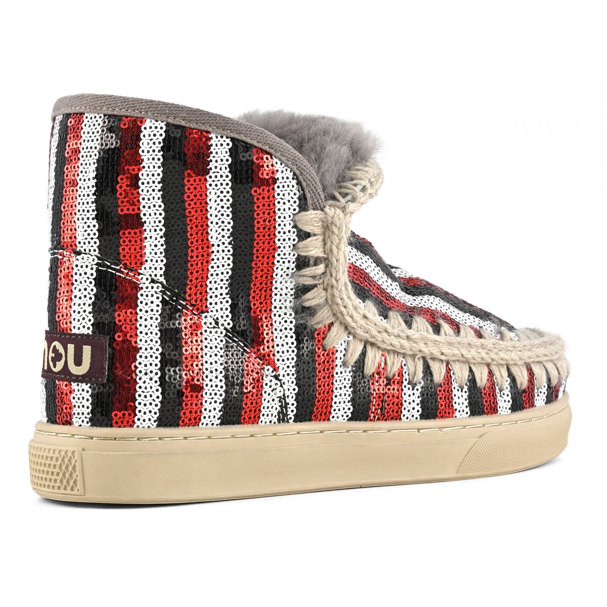 Eskimo sneaker stripy sequins &amp; lurex STSEQRD img 3