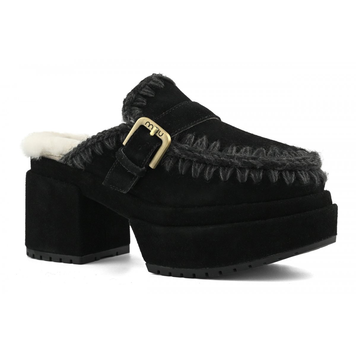Platform clog buckle strap BKBK img 2