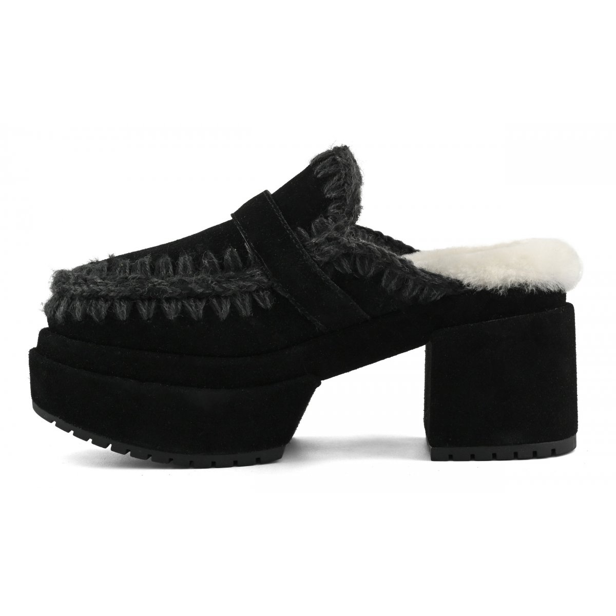 Platform clog buckle strap BKBK img 5