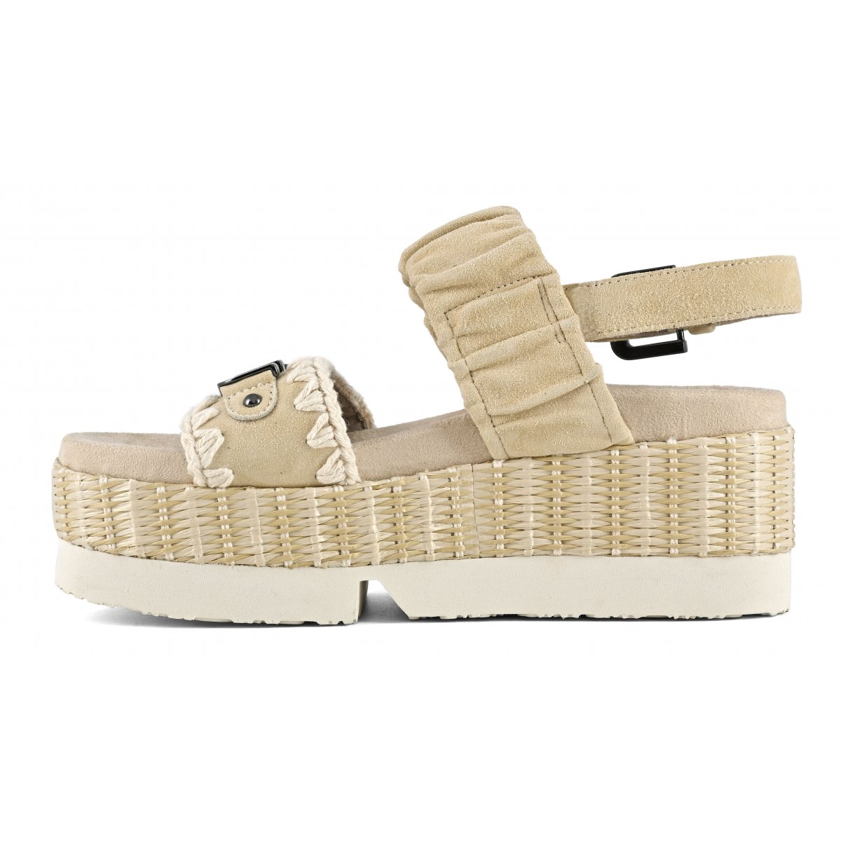 japanese two band upper  suede and raffia WHE img 5