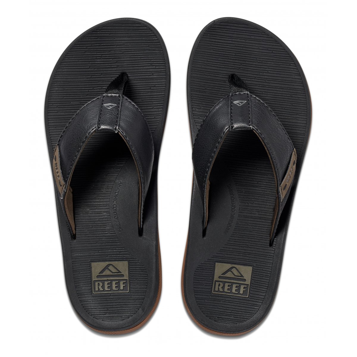 Reef Infradito Uomo Santa Ana - Plantare Supporto Arco, Cinturino In Pelle Vegana, 39 EU