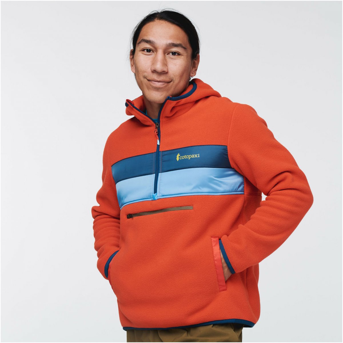 Teca Fleece Hooded Half-Zip Jacket M