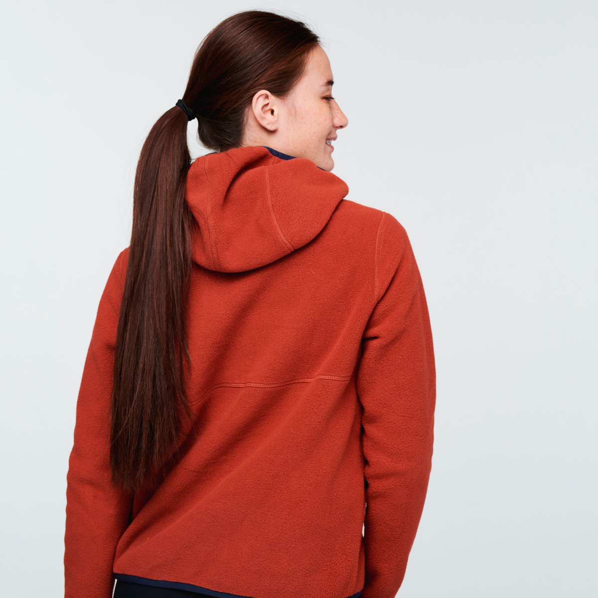 Teca Fleece Hooded Half-Zip Jacket Woman