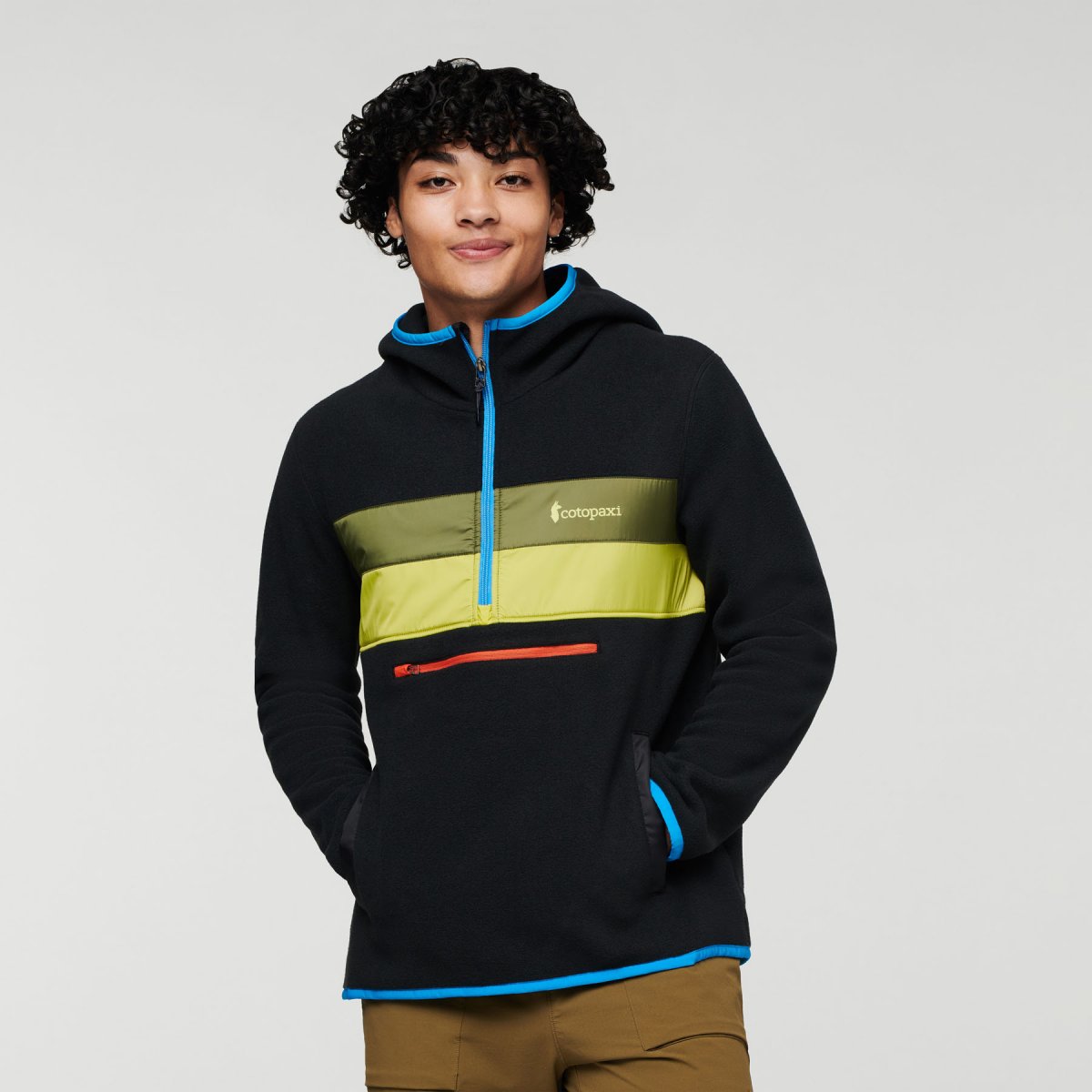 Teca Fleece Hooded Half-Zip Jacket M