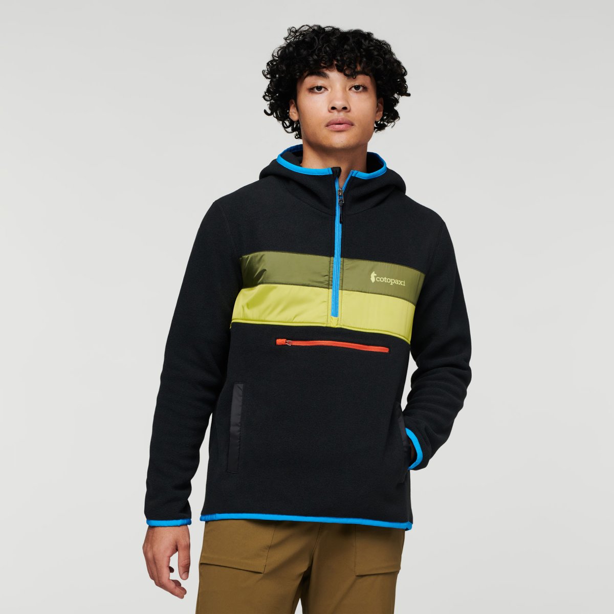 Teca Fleece Hooded Half-Zip Jacket M