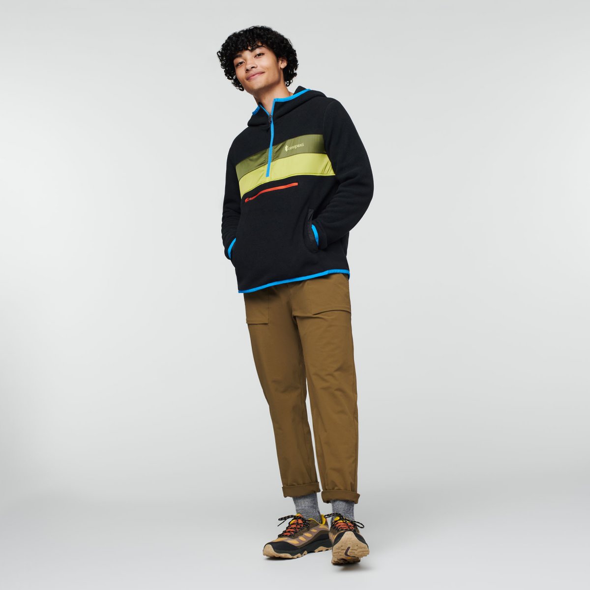 Teca Fleece Hooded Half-Zip Jacket M