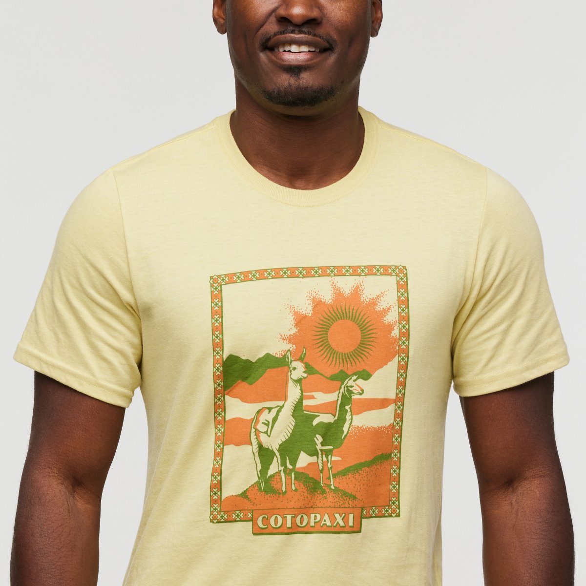 Llama Greetings Organic T-Shirt Man