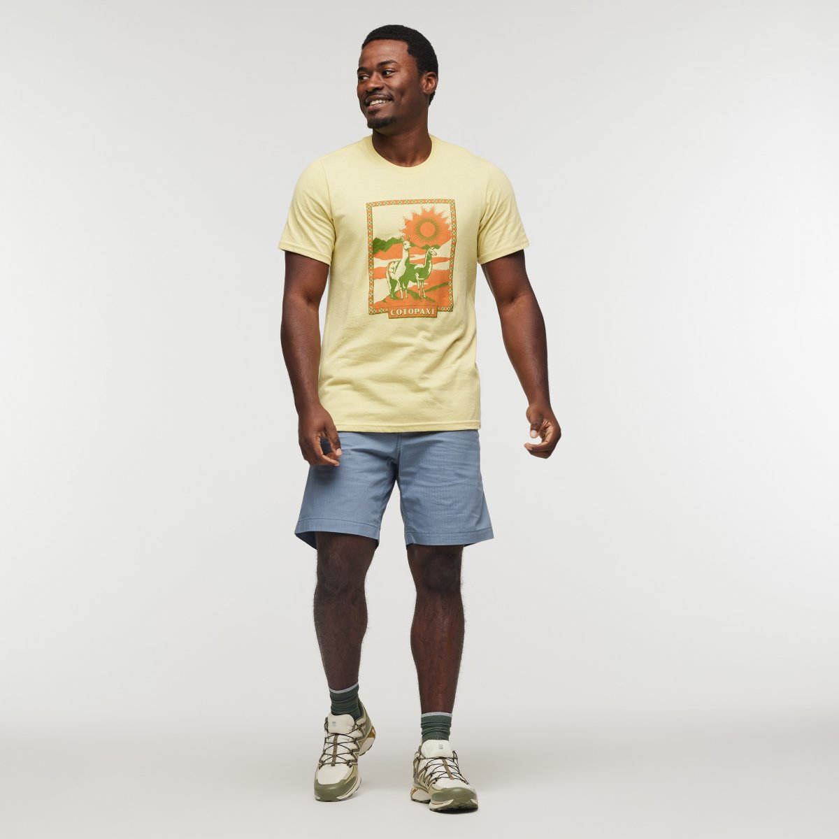 Llama Greetings Organic T-Shirt Man