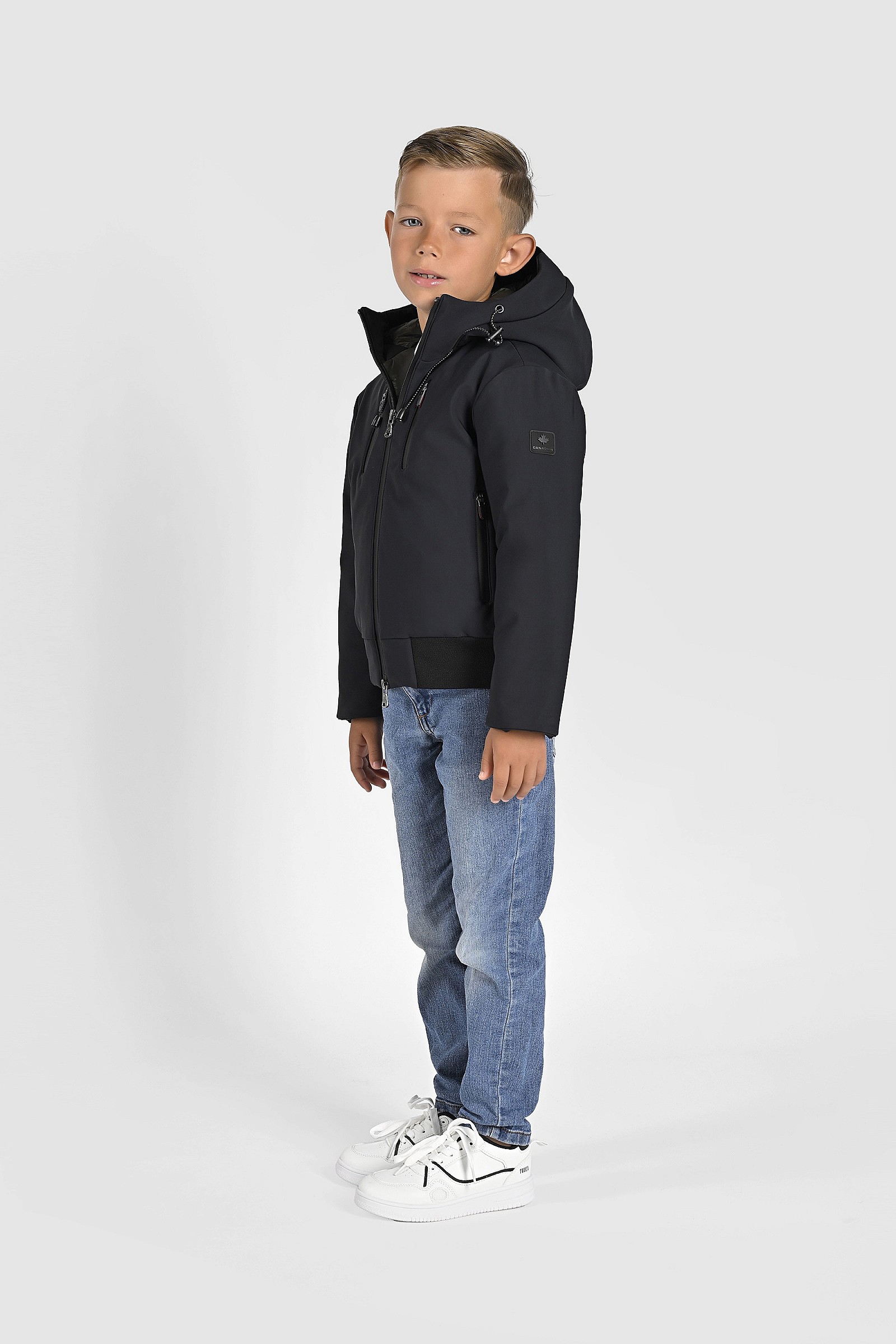 RoperJed Stivali Unisex-Bambini In Finto Struzzo Marrone - Modello Western Con Cerniera