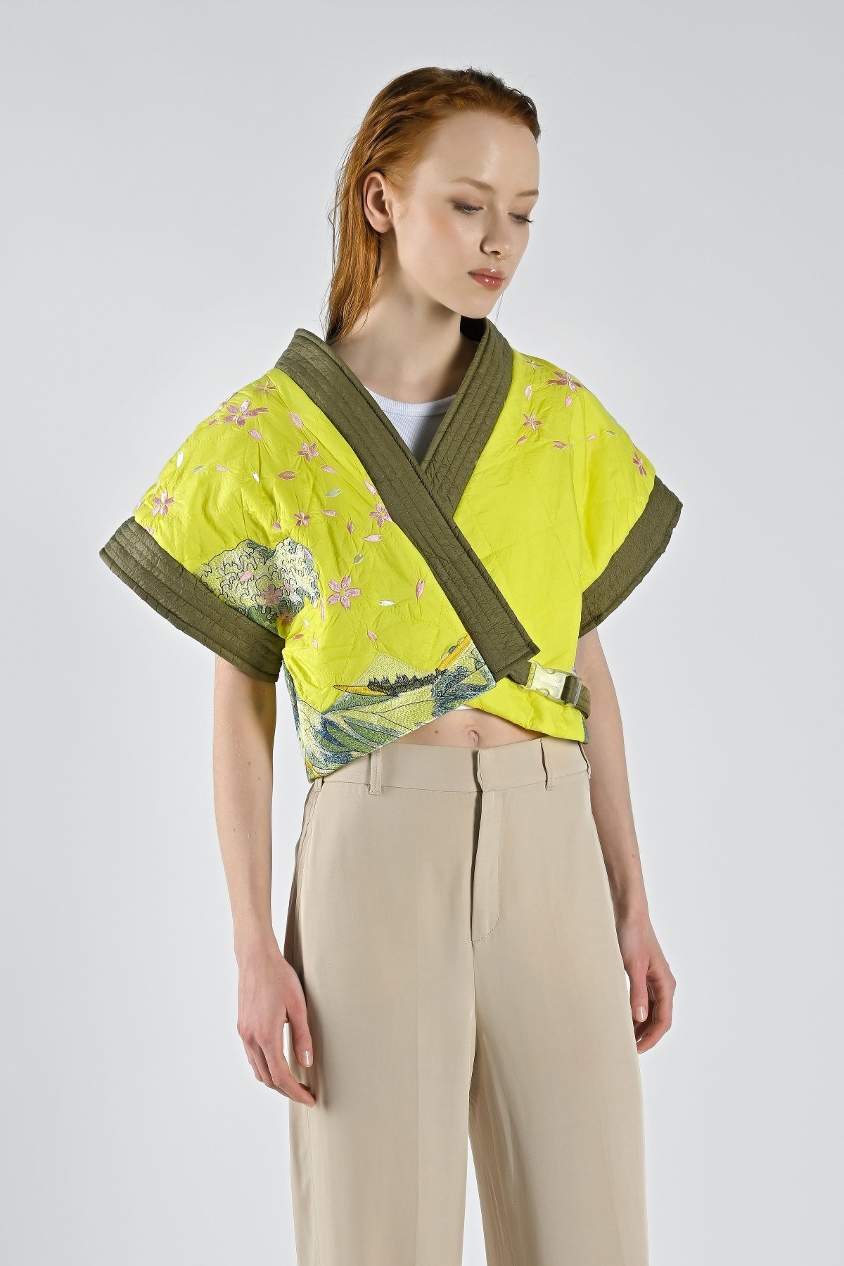 Zoe Short Sleeves Kimono YEL img 2