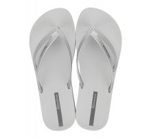 Tongs Ipanema Bossa Soft V FEM Femme - Gris/Argenté, 41/42 EU - 3 Sangles, Semelle Haute Confortable