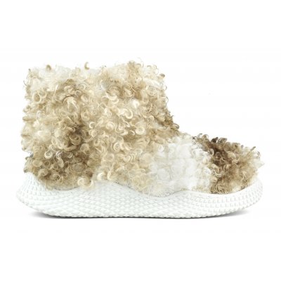 ECO SOLE SLIP-ON BOOTIE IN TEDDY FLEECE TALL CURBEI