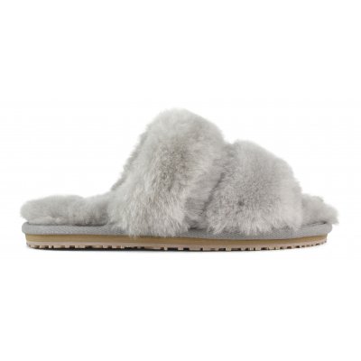 2 stripes sheepskin fur slipper LIGHT