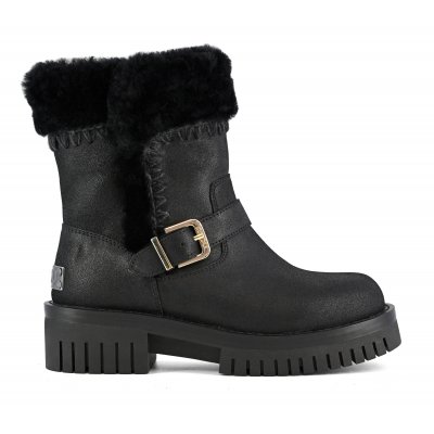 COMBAT ESKIMO BOOT SHEARLING COLLAR BKBK