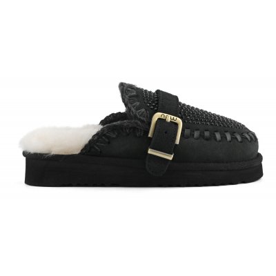 Eskimo slipper strass & leather BKBK