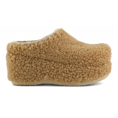 Curly sheepskin clog COG