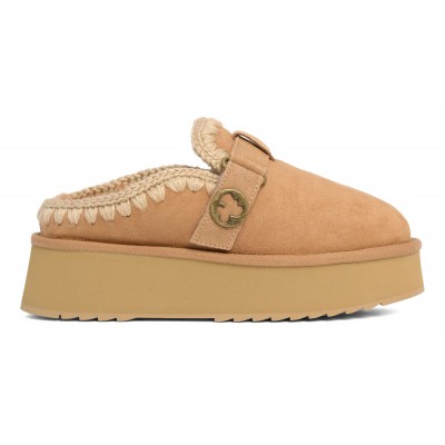 Platform clog with buckle logo SAV