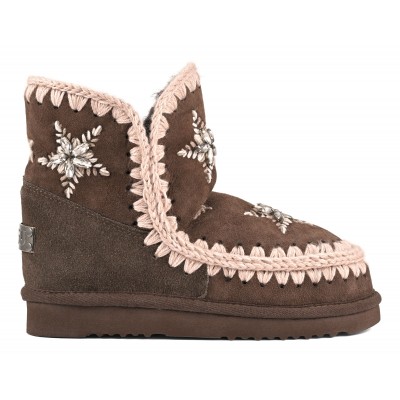 Eskimo 18 Wool Stars & Rhinestones MOCHA