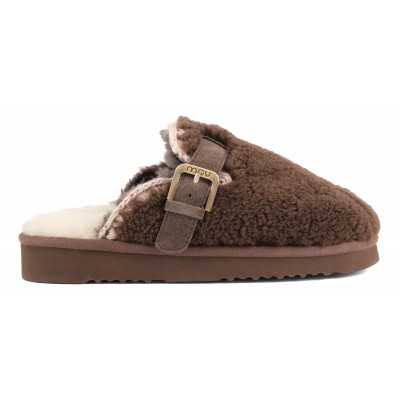 Curly Sheepskin Clog Slipper MOCHA