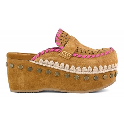 Clog leather overstitch COG