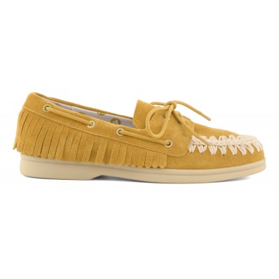 Suede moccasin with fringes AMBGO