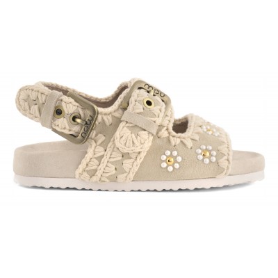 Kid bio sandal with flower studs CHLK