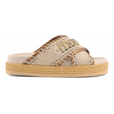 Criss-cross sandal metal stitching CHLK