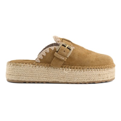 Jute clog plain suede COG
