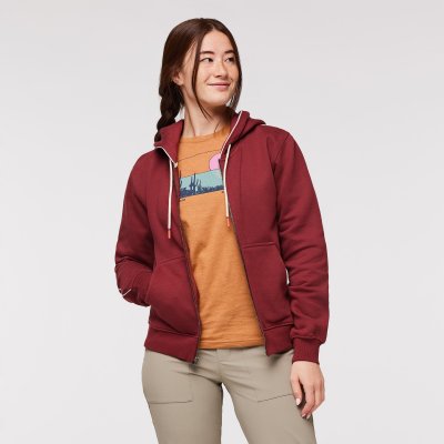 Do Good Organic Full-Zip Hoodie Woman BURG