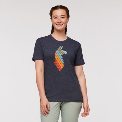 Llama Stripes Organic T-Shirt Woman GRAPH