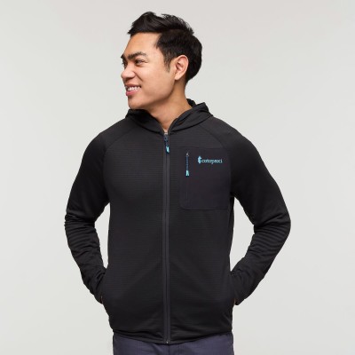 Otero Fleece Full-Zip Hooded Jacket Man CPBLK