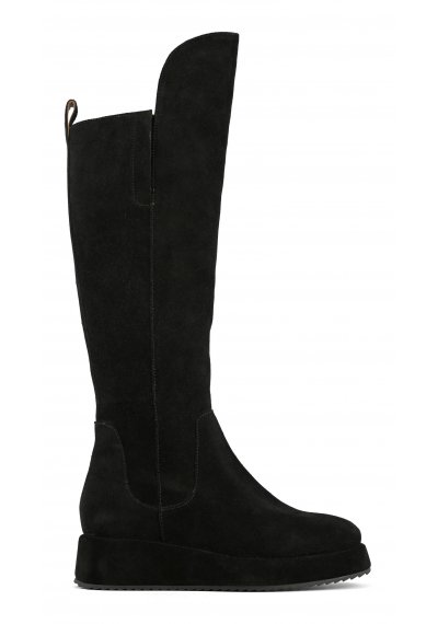 Wedge cow suede boot